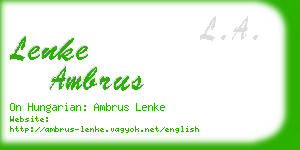 lenke ambrus business card